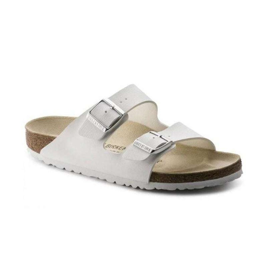 Women * | Birkenstock Excellent Quality Women'S Arizona White Birko-Flor