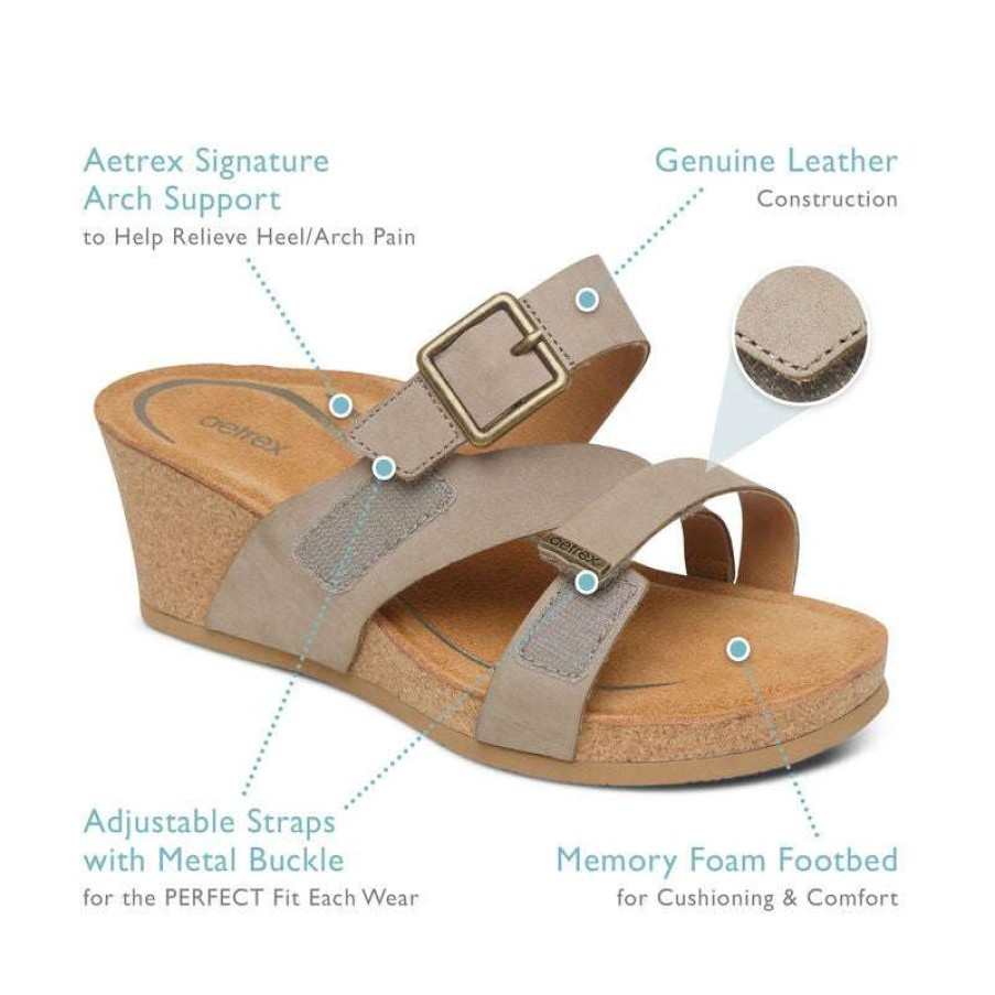 Women * | Aetrex Excellent Quality Women'S Kimmy Taupe