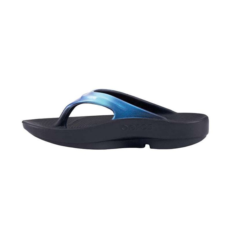 Women * | Oofos Online Women'S Oolala Limited Black/Atlantis