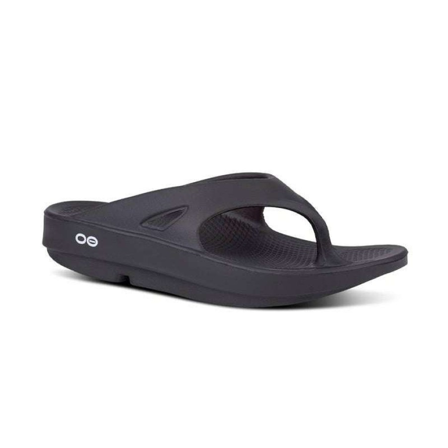 Women * | Oofos Best Choice Women'S Ooriginal Thong Black