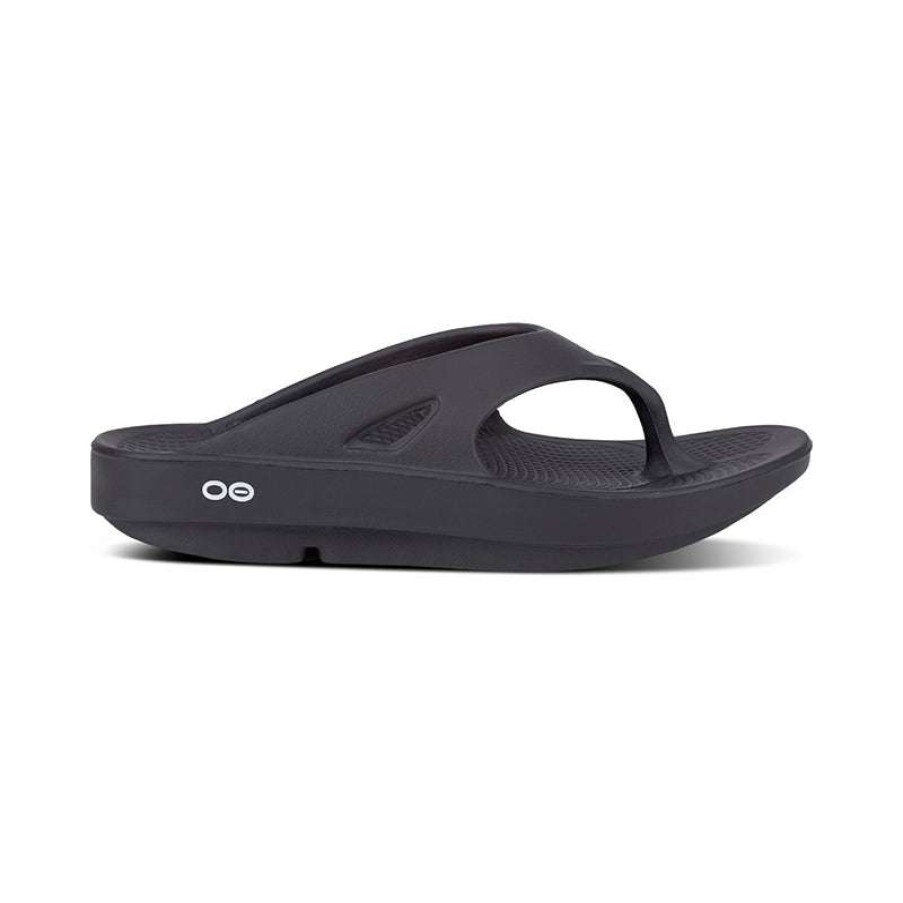 Women * | Oofos Best Choice Women'S Ooriginal Thong Black