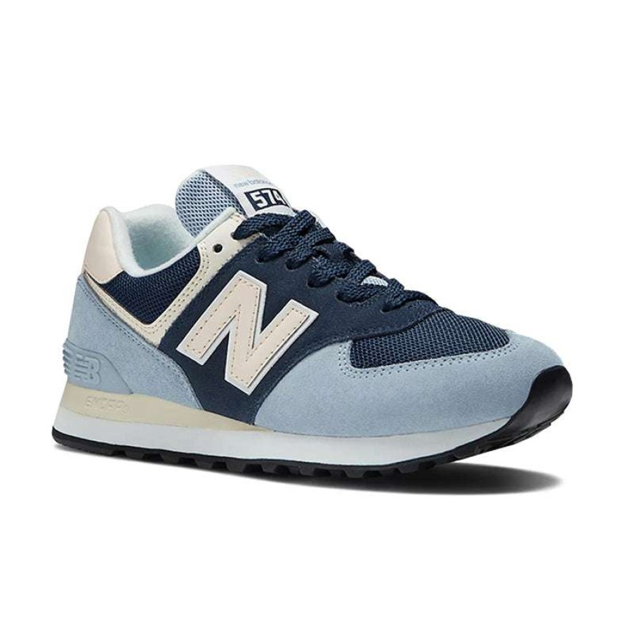 Women * | New Balance Top Sellers Women'S 574 Dusk Blue/Natural Indigo