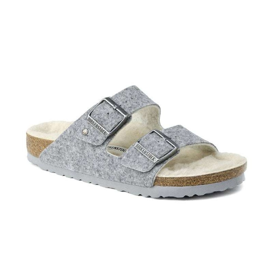 Women * | Birkenstock Best Choice Women'S Arizona Light Grey/Natural