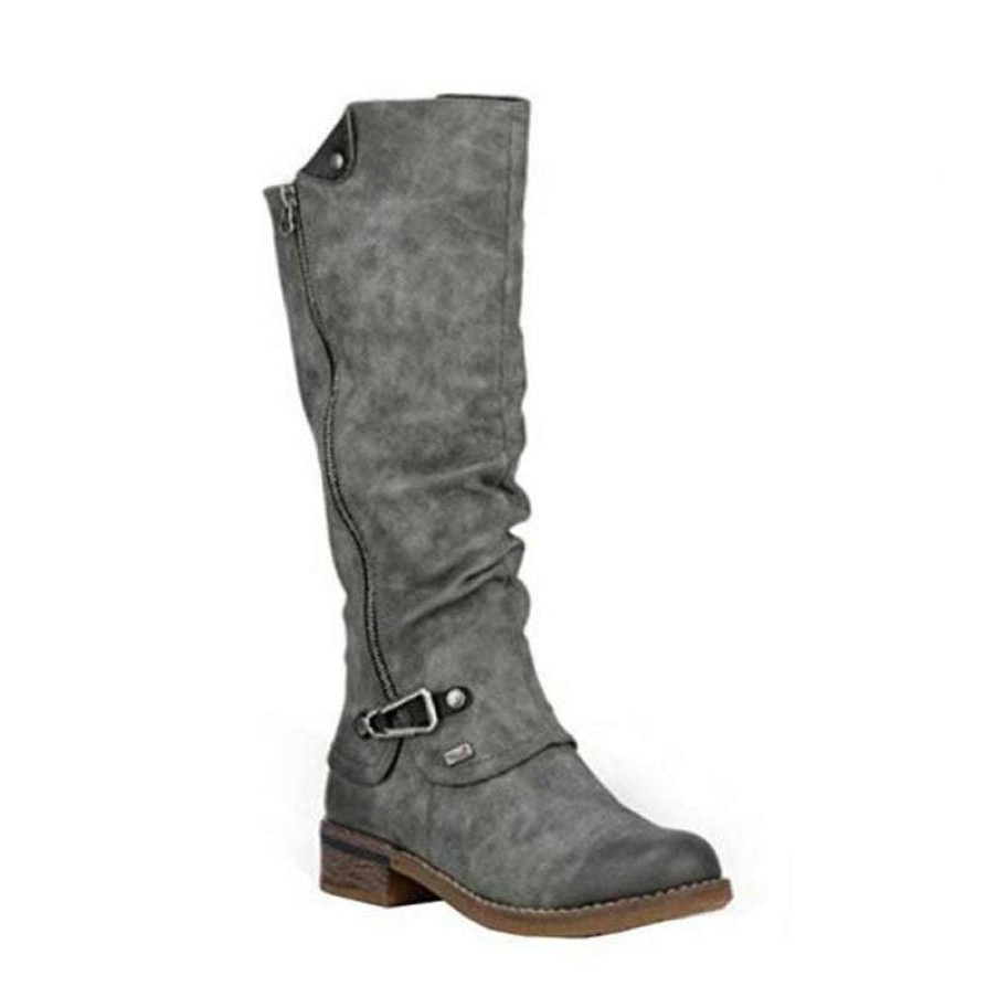 Women * | Unique Women'S Rieker Fabrizia 52 Smoke/Nero