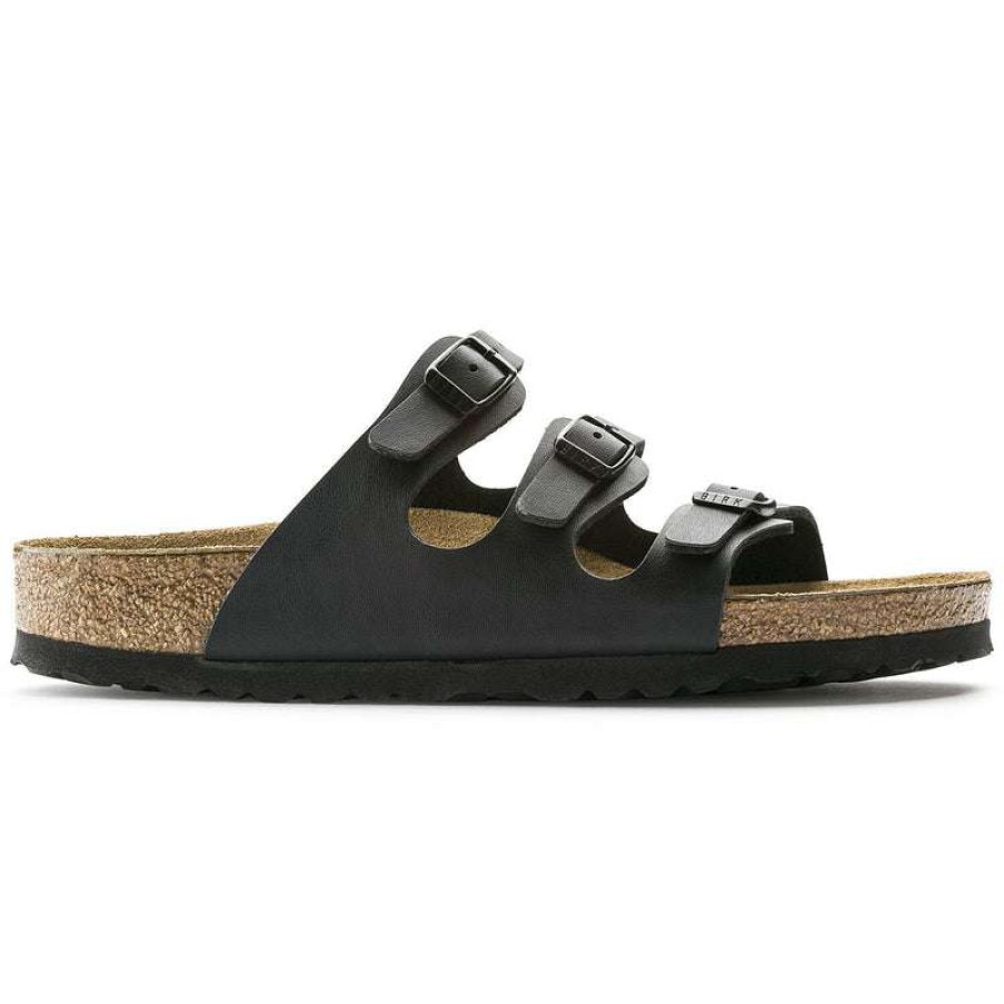 Women * | Birkenstock Opening Sales Women'S Florida Soft Footbed Black Birko-Flor