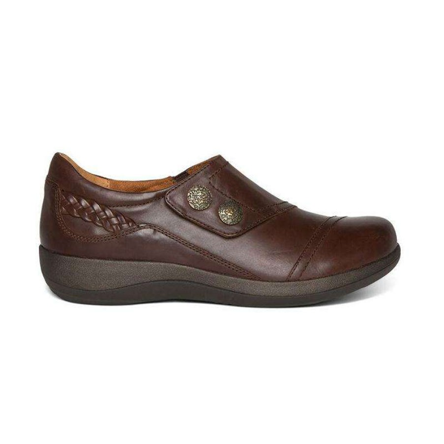 Women * | Aetrex Opening Sales Women'S Karina (Wide) Brown