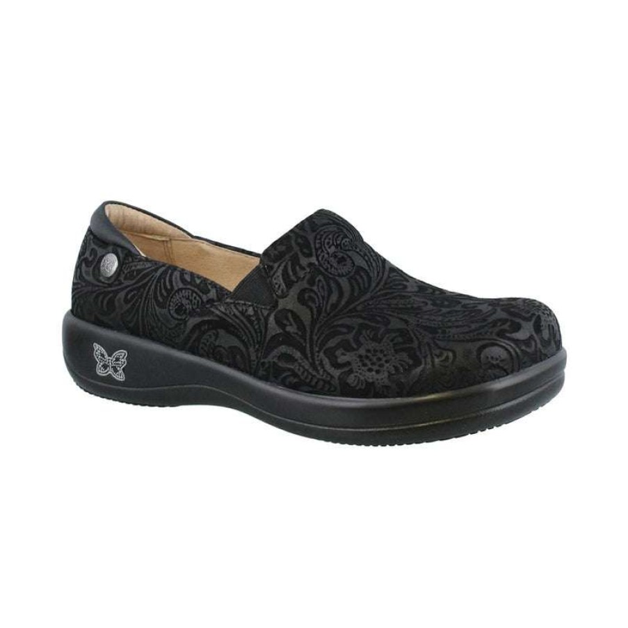 Women * | Alegria Outlet Women'S Keli Black Embossed Paisley