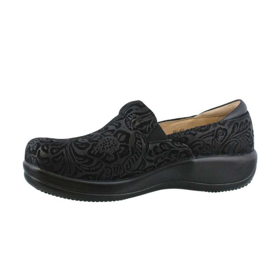 Women * | Alegria Outlet Women'S Keli Black Embossed Paisley