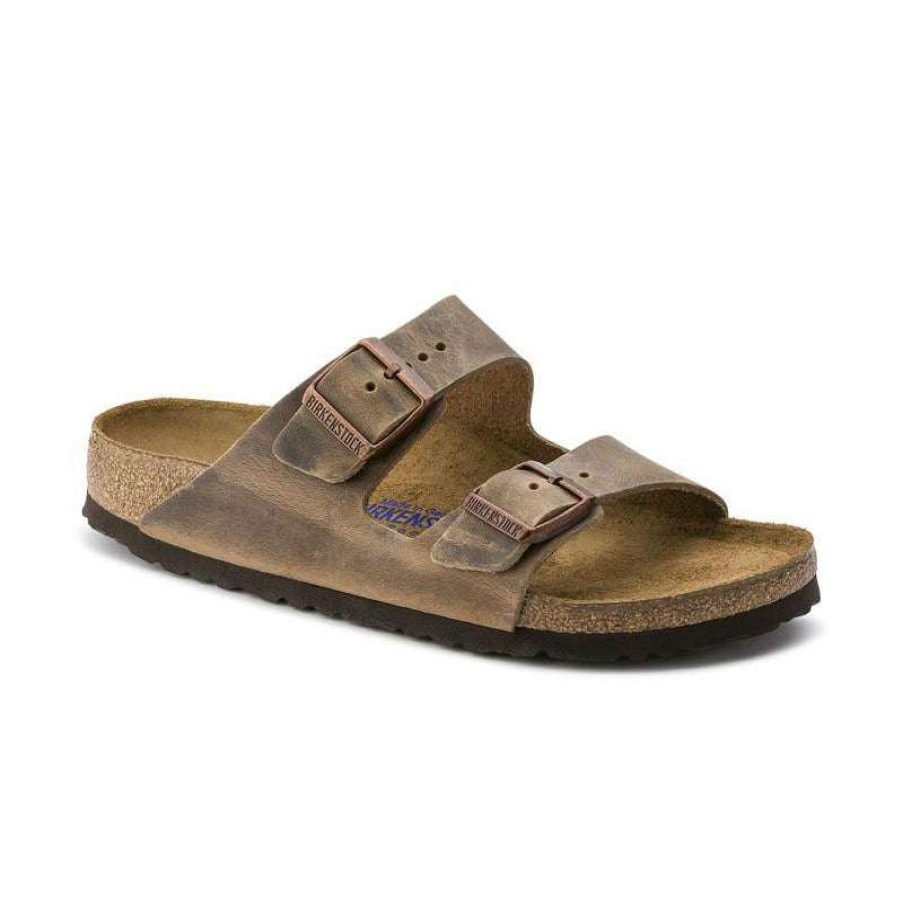 Women * | Birkenstock Clearance Women'S Arizona Soft Footbed (Narrow) Tobacco Oiled Leather