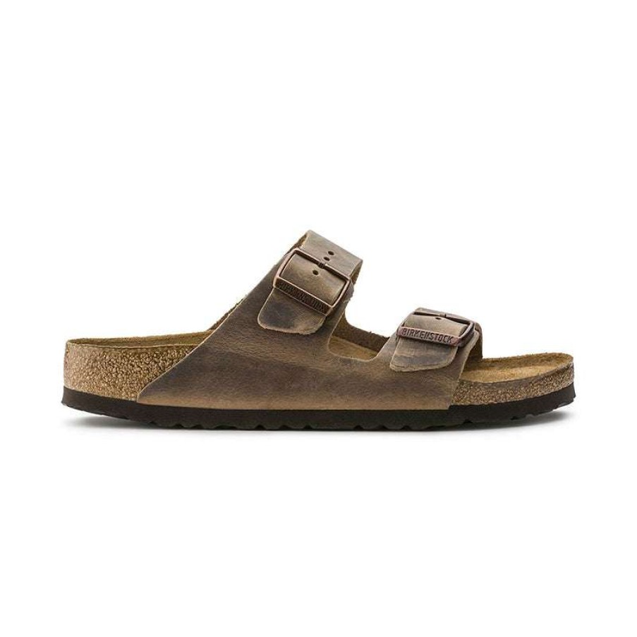 Women * | Birkenstock Clearance Women'S Arizona Soft Footbed (Narrow) Tobacco Oiled Leather