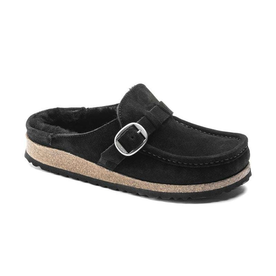 Women * | Birkenstock New Women'S Buckley Shearling Black/Black