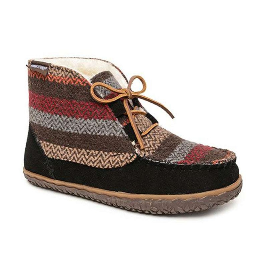 Women * | Minnetonka Moccasin Online Women'S Torrey Black Multi