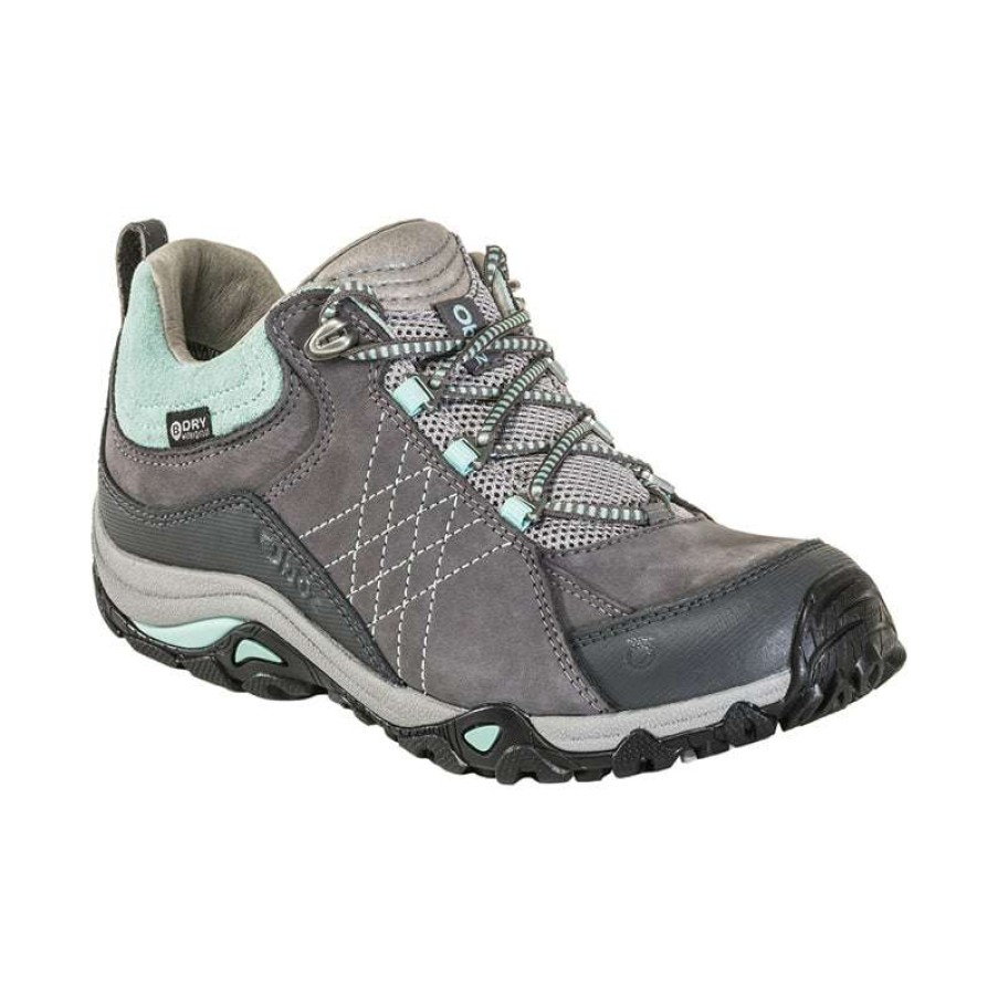 Women * | Oboz Top Selling Women'S Sapphire Low Waterproof Charcoal/Beach Glass