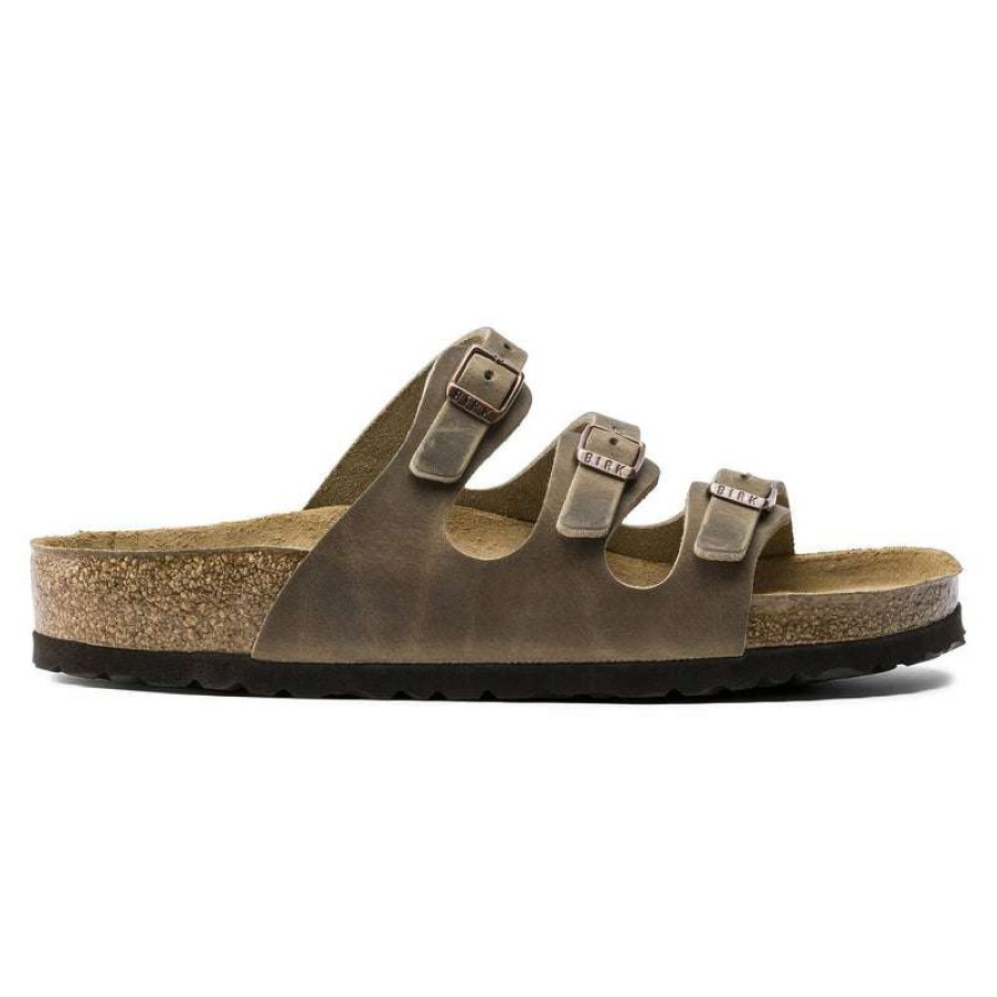 Women * | Birkenstock Best Sale Women'S Florida Soft Footbed Tobacco Oiled Leather