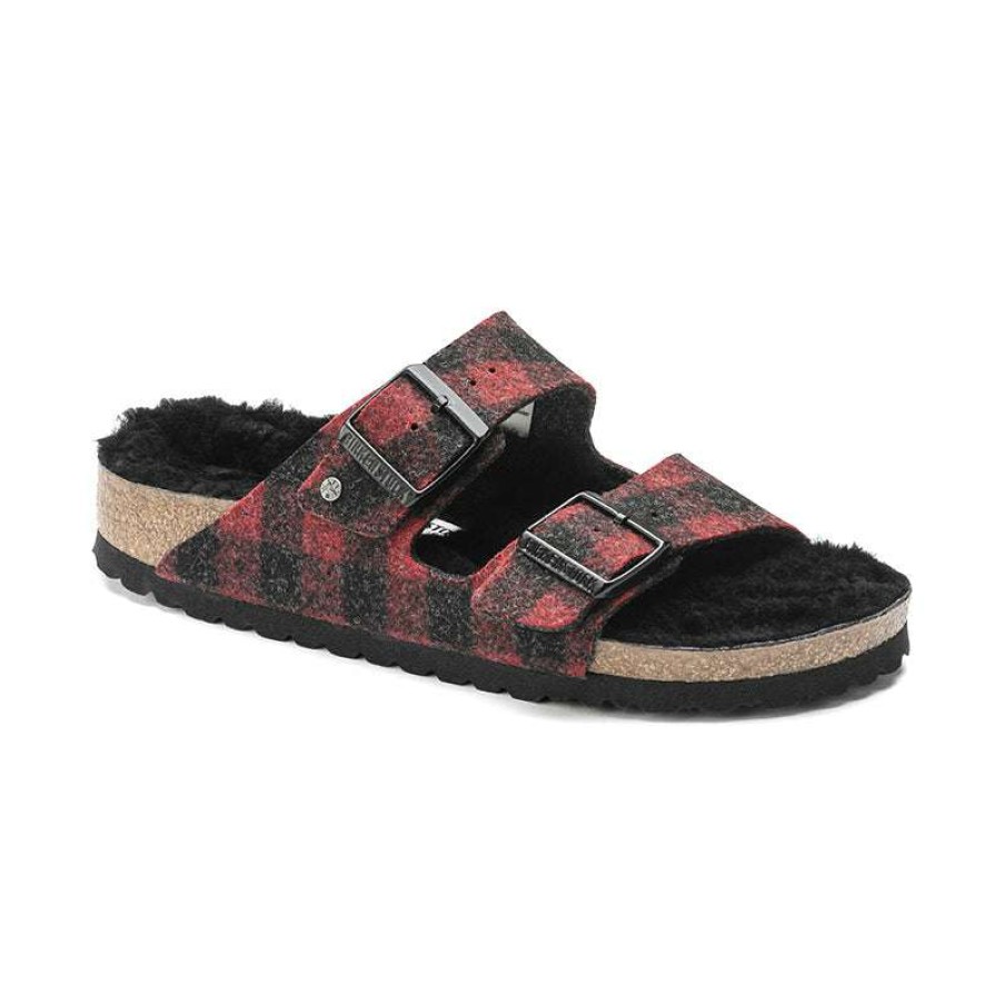 Women * | Birkenstock Best-Selling Women'S Arizona Plaid Red/Black