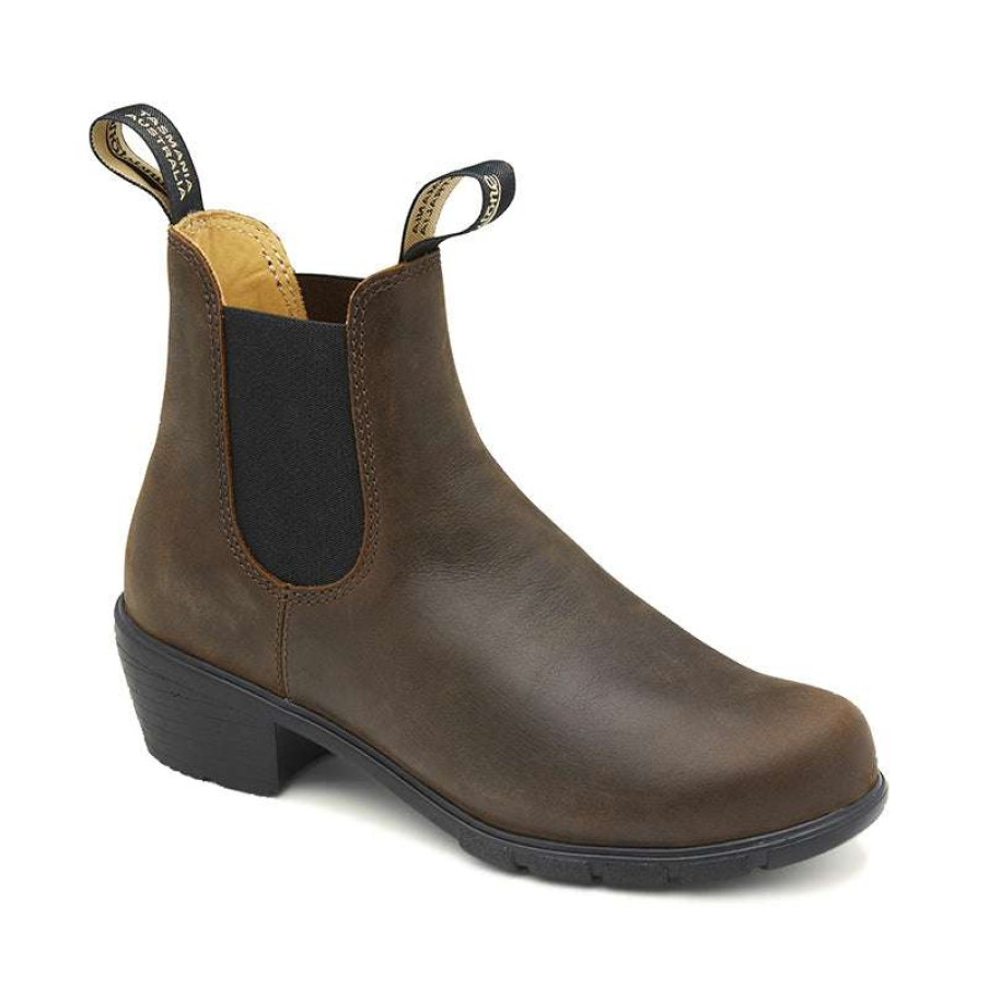 Women * | Blundstone Opening Sales Women'S Heeled Boots Antique Brown