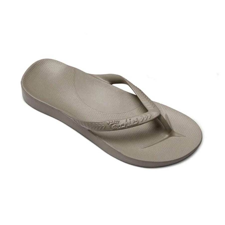 Women * | Archies Typical Style Women'S Arch Support Flip Flop Taupe