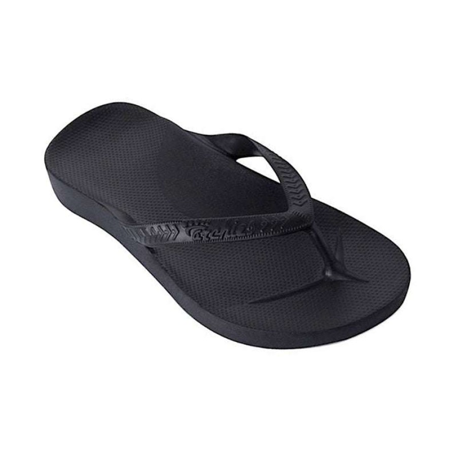 Women * | Archies Outlet Women'S Arch Support Flip Flop Black