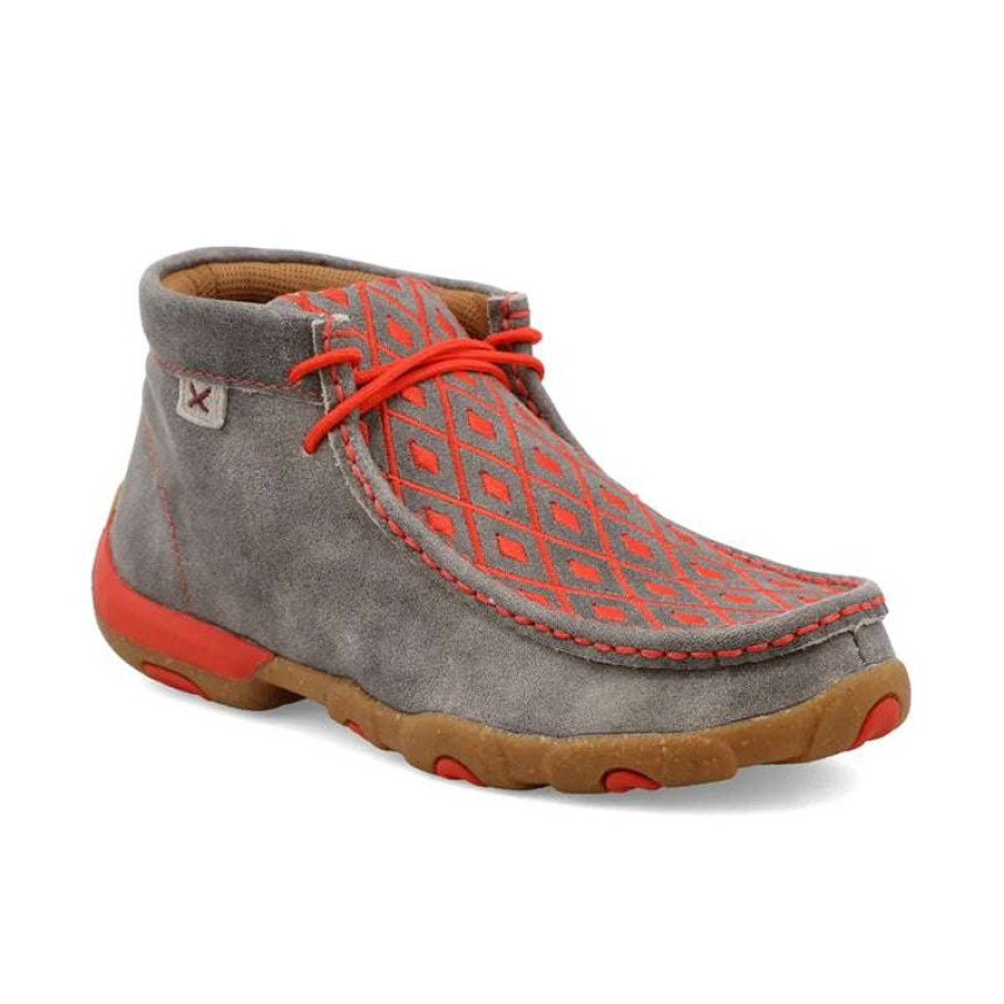 Women * | Twisted X Best Sale Women'S Chukka Driving Moc Grey/Grenadine