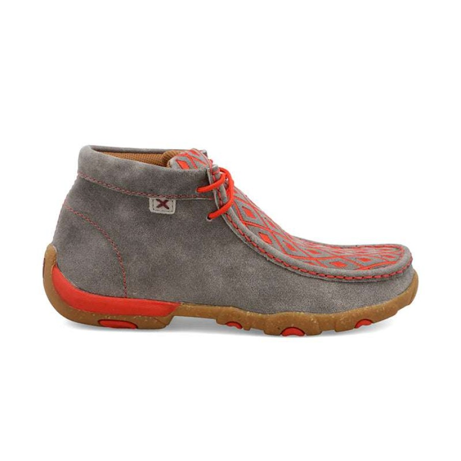 Women * | Twisted X Best Sale Women'S Chukka Driving Moc Grey/Grenadine